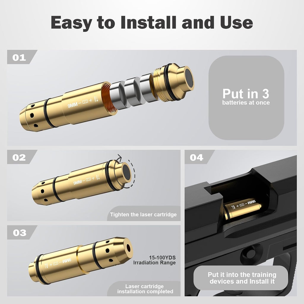 Laser Training Cartridge Dry Fire Target (9mm)